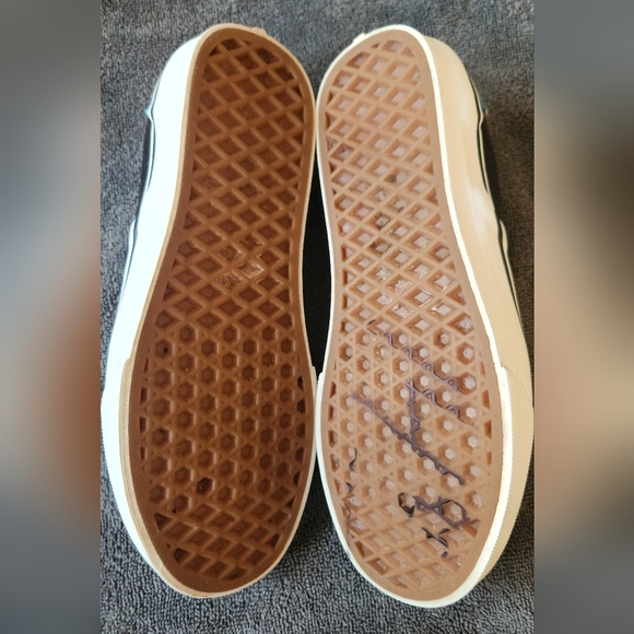 Vans Women's Slip-On Shoes - Blue Butterfly Checkered size 5.5 - Picture 4 of 5